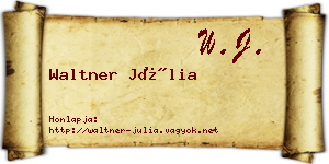 Waltner Júlia névjegykártya